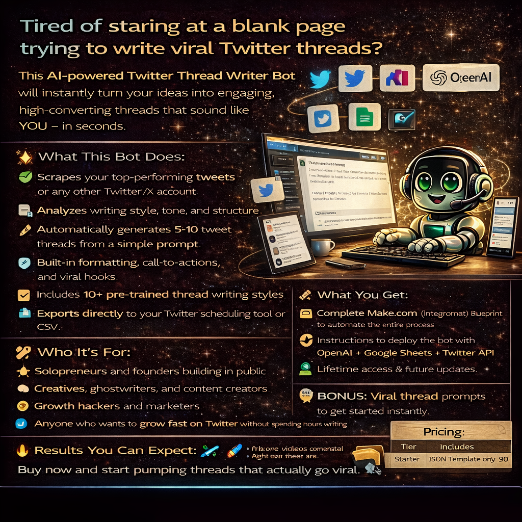 Twitter Thread Writer Bot – Automate Viral Threads in Seconds