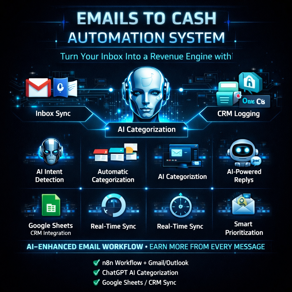 💰 Emails to Cash – AI Inbox Automation System (n8n Workflow)