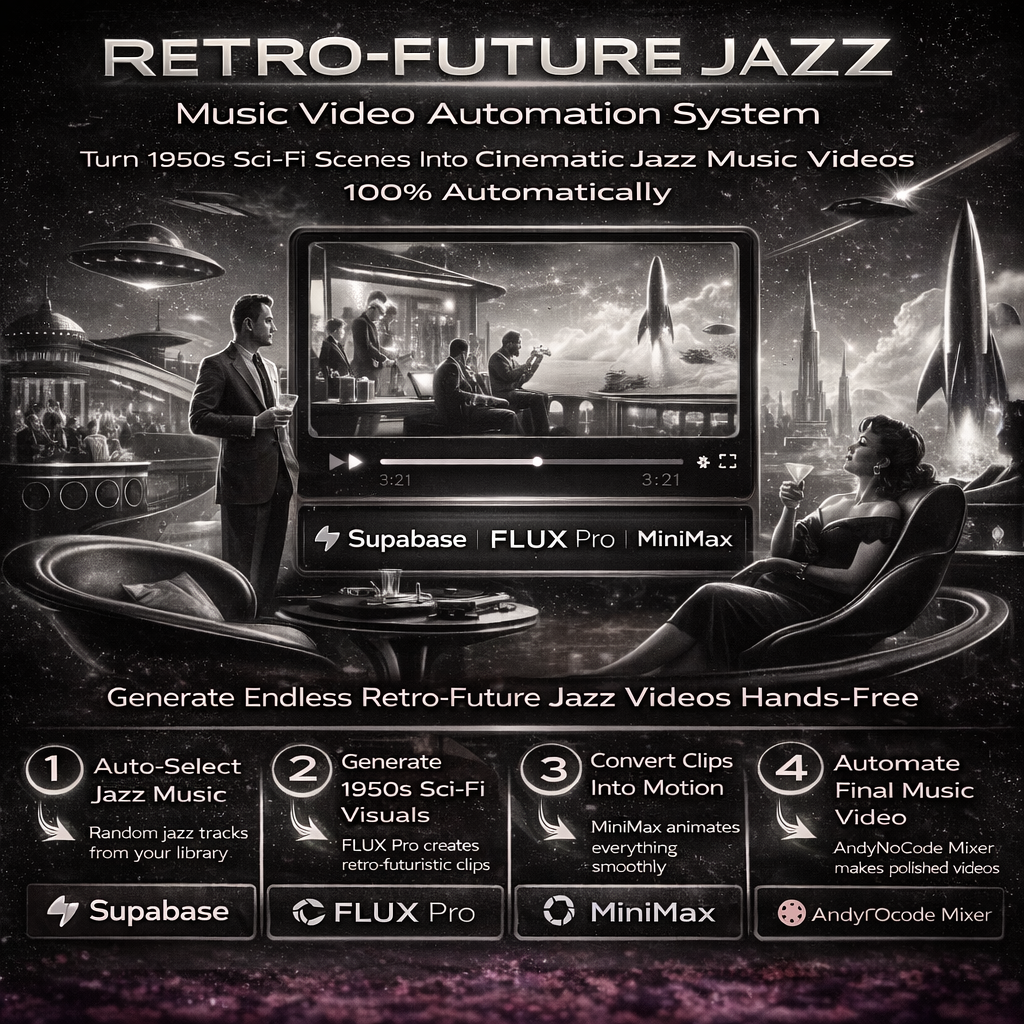 Retro-Future Jazz Music Video Automation System (N8N)