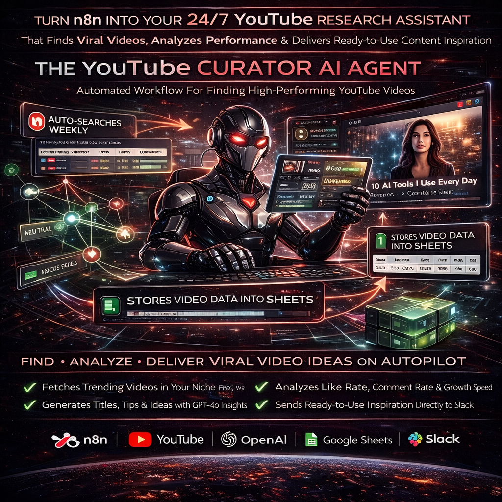 YouTube Curator AI Agent (n8n Workflow) — Automated Viral Video Research