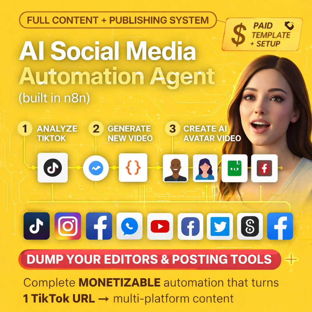 AI Social Media Automation Agent (Built in n8n)