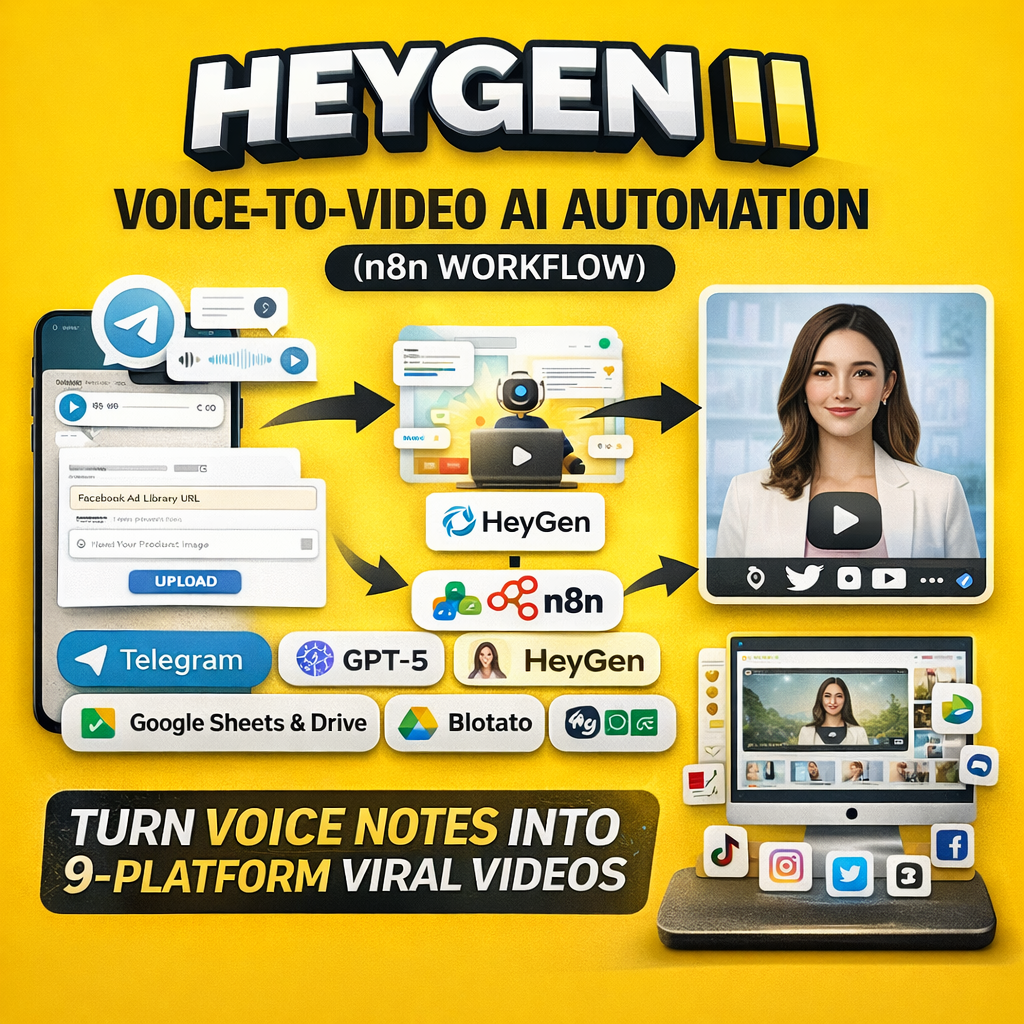 HeyGen II – Voice-to-Video AI Automation (n8n Workflow)