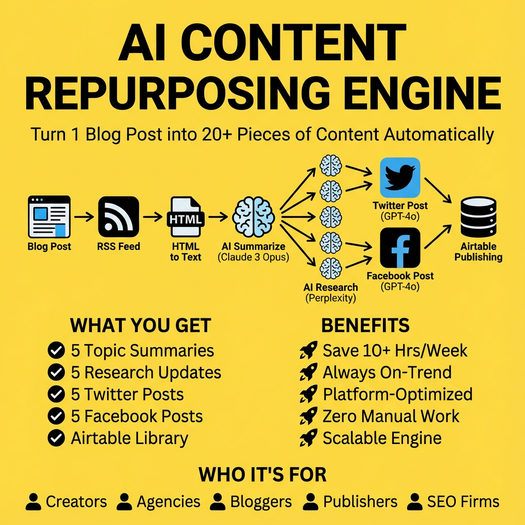 AI Blog-to-Social Media Automation Engine (Make.com )