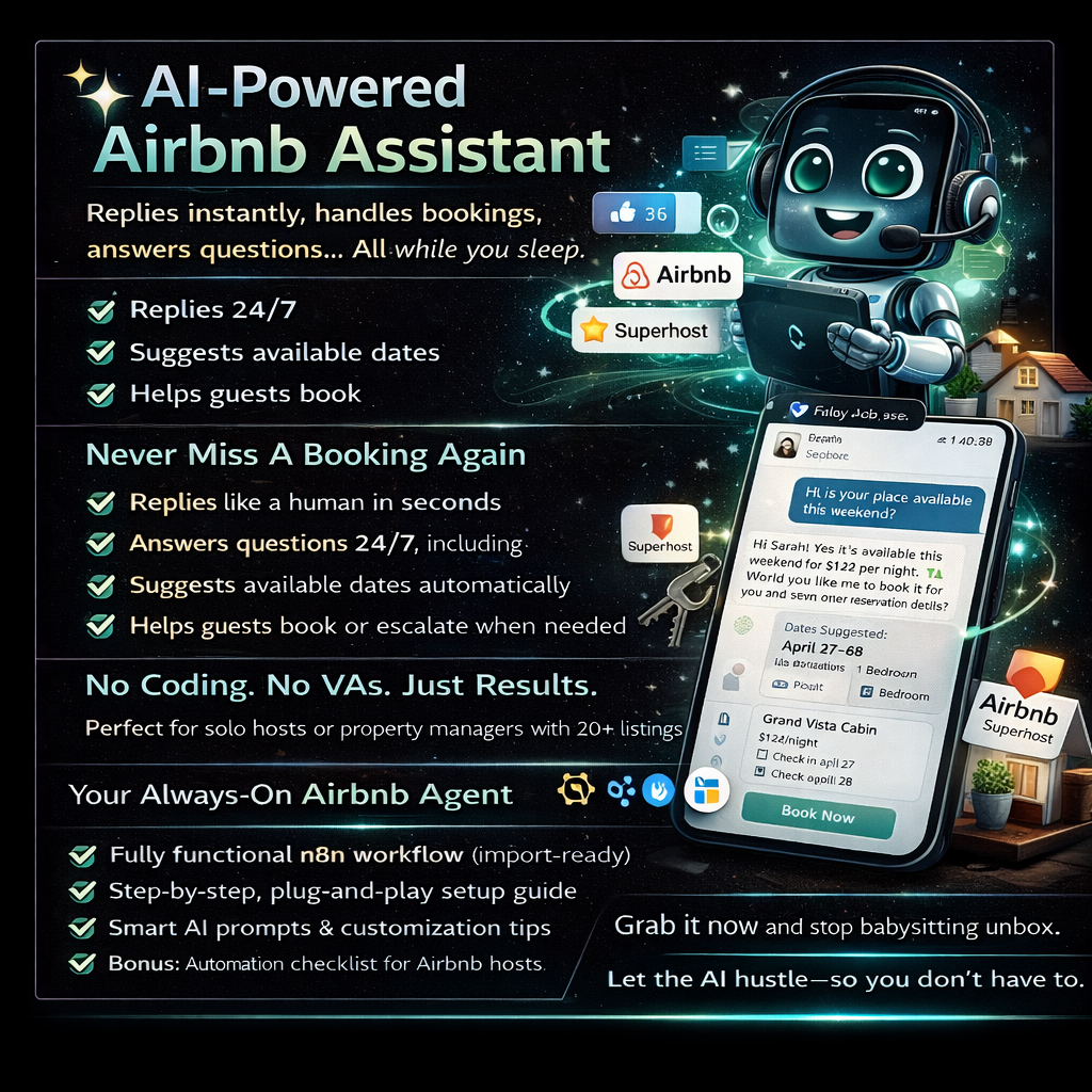 How I Let an AI Agent Handle My Clients’ Airbnb Inquiries (n8n Template
