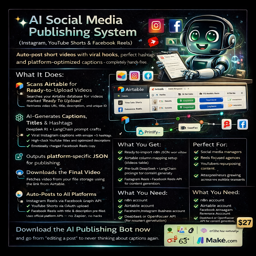 AI Social Media Publishing System (Instagram, Youtube)