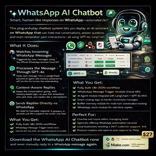 WhatsApp AI Chatbot (GPT-4o + n8n Integration)