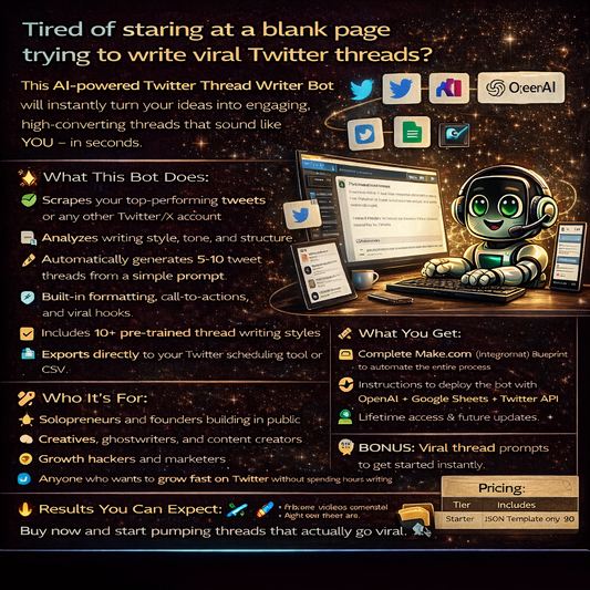 Twitter Thread Writer Bot – Automate Viral Threads in Seconds