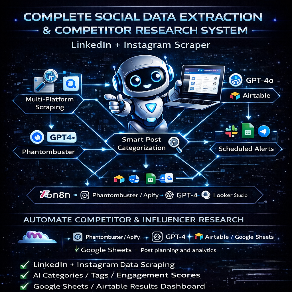 LinkedIn & Instagram Scraper Automation (n8n)