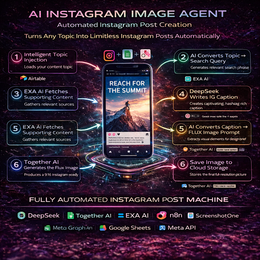 AI Instagram Image Agent – Unlimited Auto-Generated IG Posts With Captions & Flux Images (n8n)