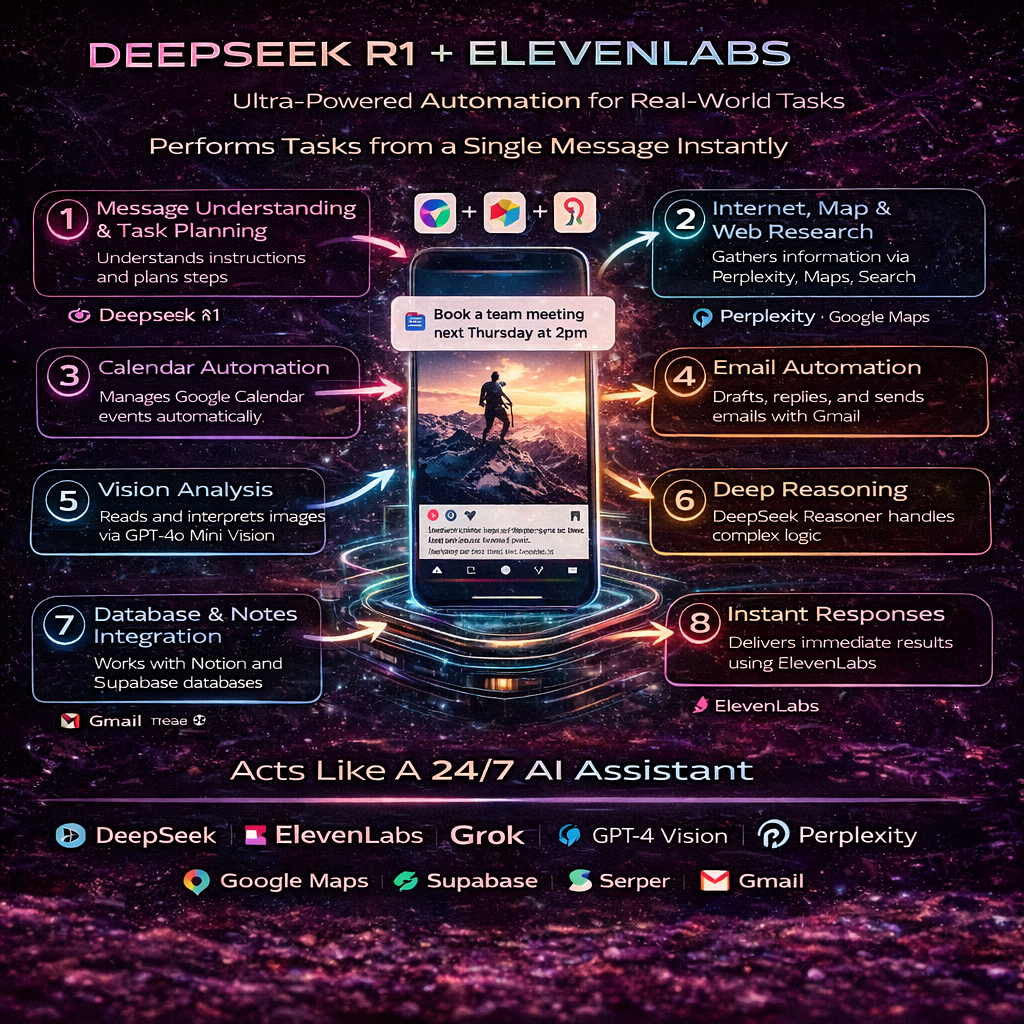 DeepSeek R1 + ElevenLabs AI Agent – Fully Automated Executive Task Assistant (n8n)