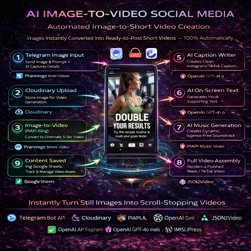 AI Image-to-Video Social Media Automation System – Turn Any Image Into Viral Reels Automatically (n8n)