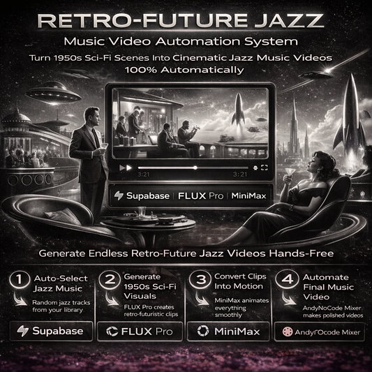 Retro-Future Jazz Music Video Automation System (N8N)