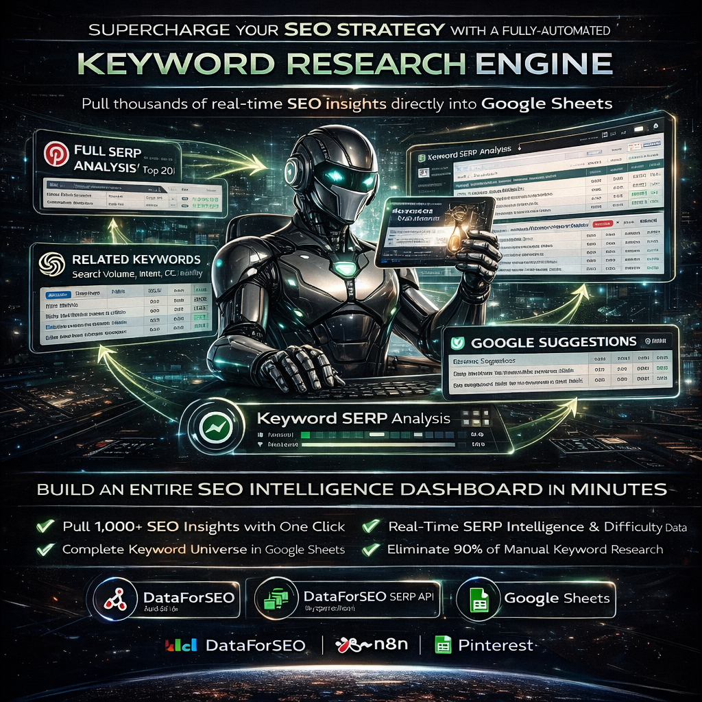 AI-Powered SEO Keyword Research & SERP Intelligence Automation (Google Sheets + DataForSEO + n8n)