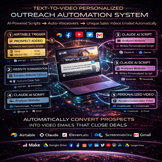 Automated Personalized Video Outreach System ( Make.com)