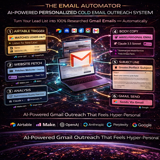 Email Automator – AI-Powered Personalized Cold Email Outreach System (Make.com)