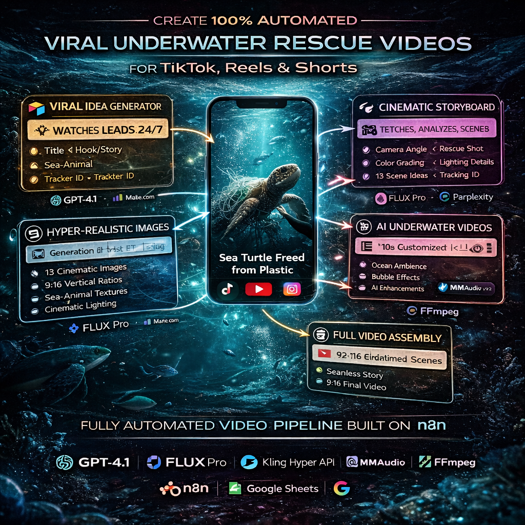 Monetizable Faceless TikTok Video Automation System – Full AI Cinematic Content Machine (n8n)