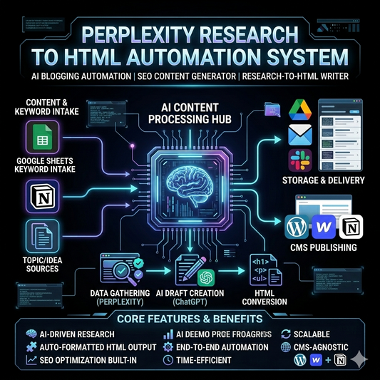 🔍 Perplexity Research to HTML – AI-Powered Content Creation System (n8n Workflow)
