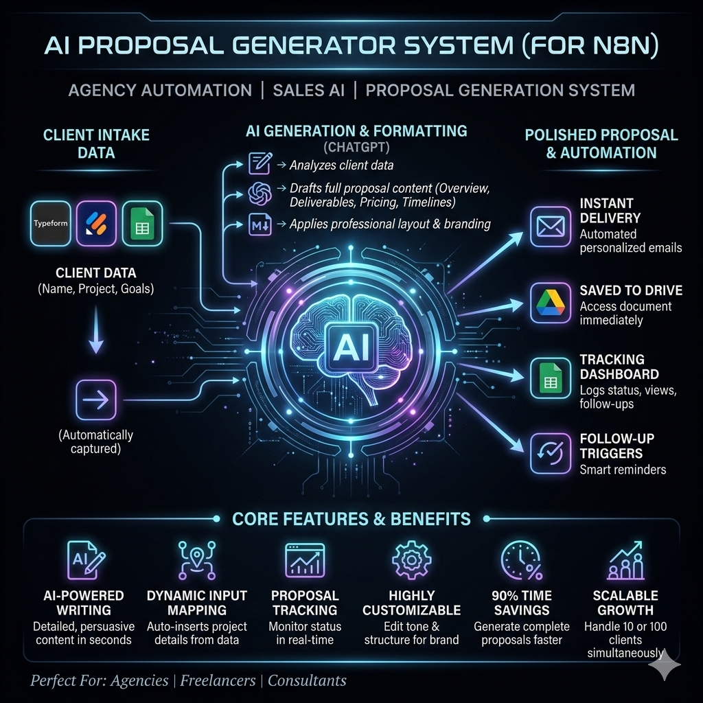 💼 $2,500 N8N AI Proposal Generator System – Fully Automated Client Proposal Builder
