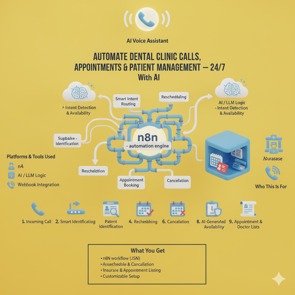 Automate Dental Clinic Calls, Appointments & Patient Management — 24/7 With AI