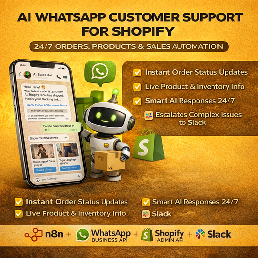 AI WhatsApp Customer Support for Shopify – 24/7 Orders, Products & Sales Automation 