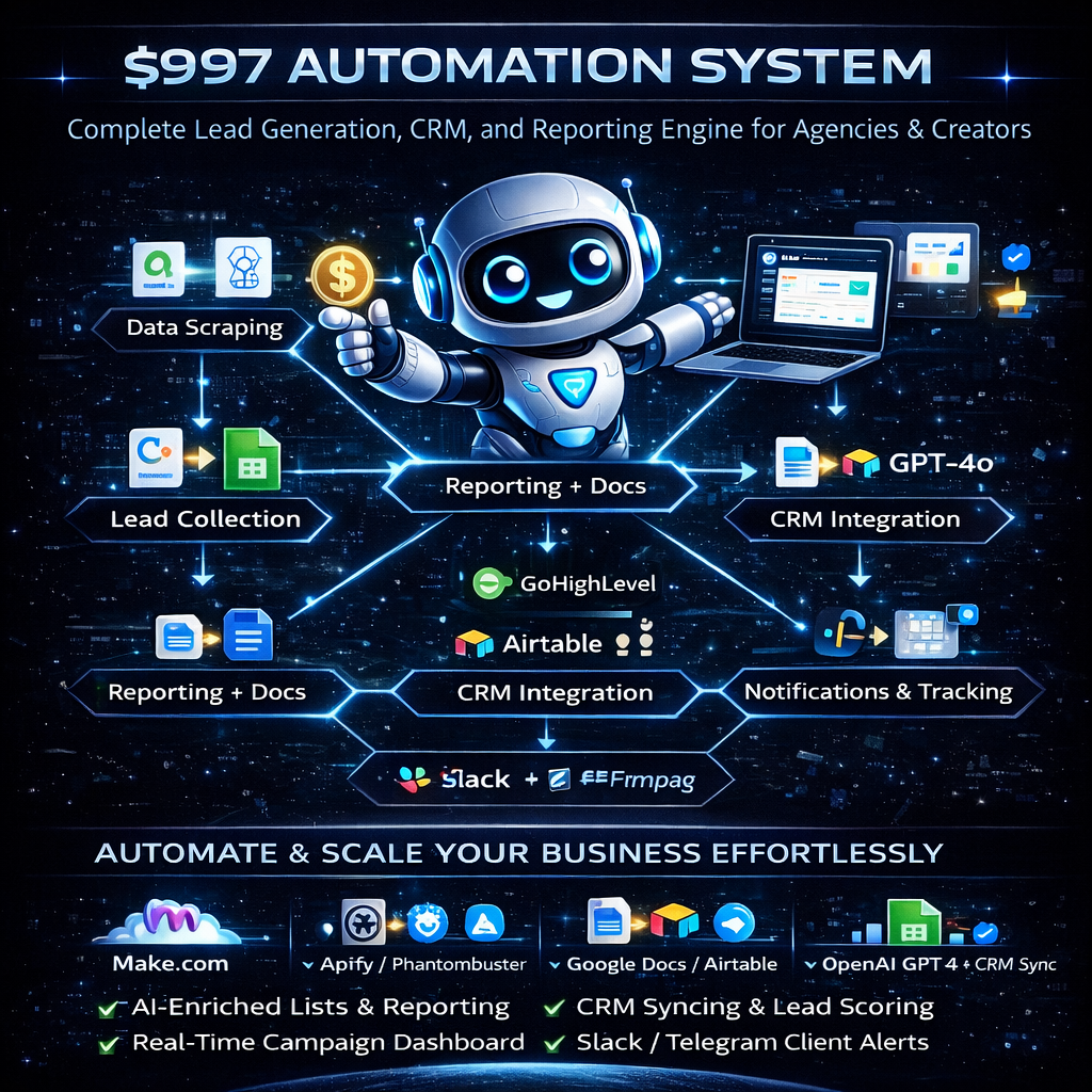 $997 Business Automation System (Make.com)