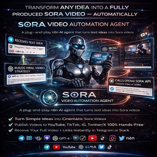 SORA AI Video Creation Agent – Fully Automated n8n Workflow for Script, Sora Generation & Auto-Publishing